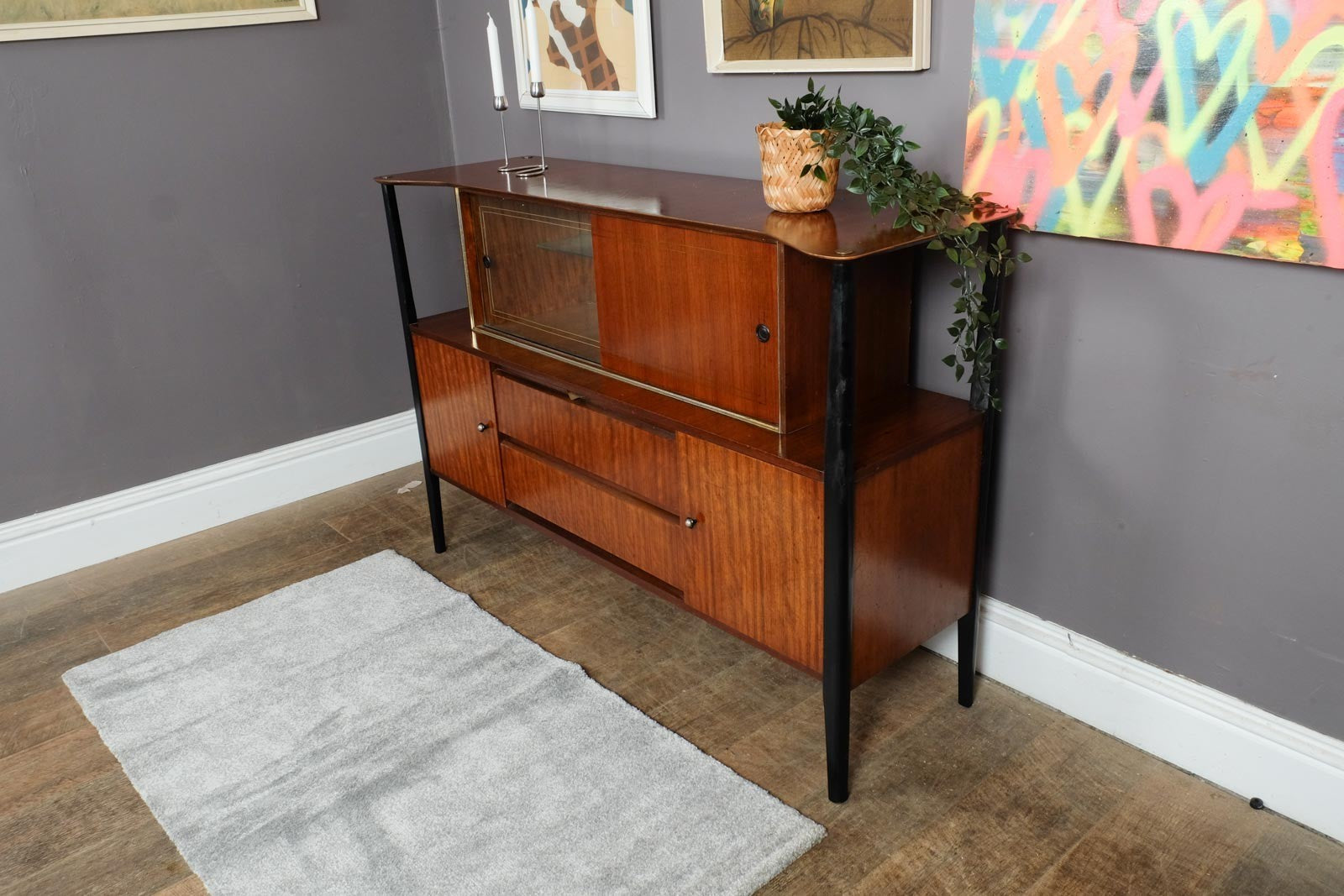 Vintage Retro Mid Century Teak Sideboard by Beautility