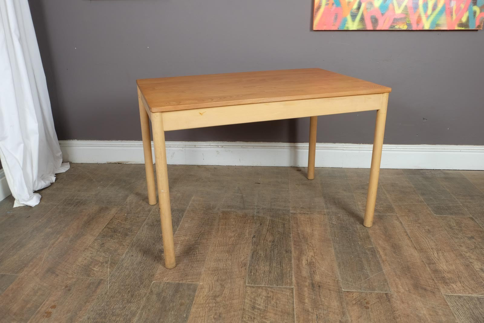 Vintage Retro Ercol Modula 628 Kitchen Table Desk in Light Elm