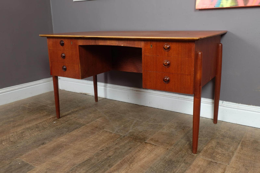 Vintage Danish Mid Century Teak Desk by P.A. Nielsen and Co