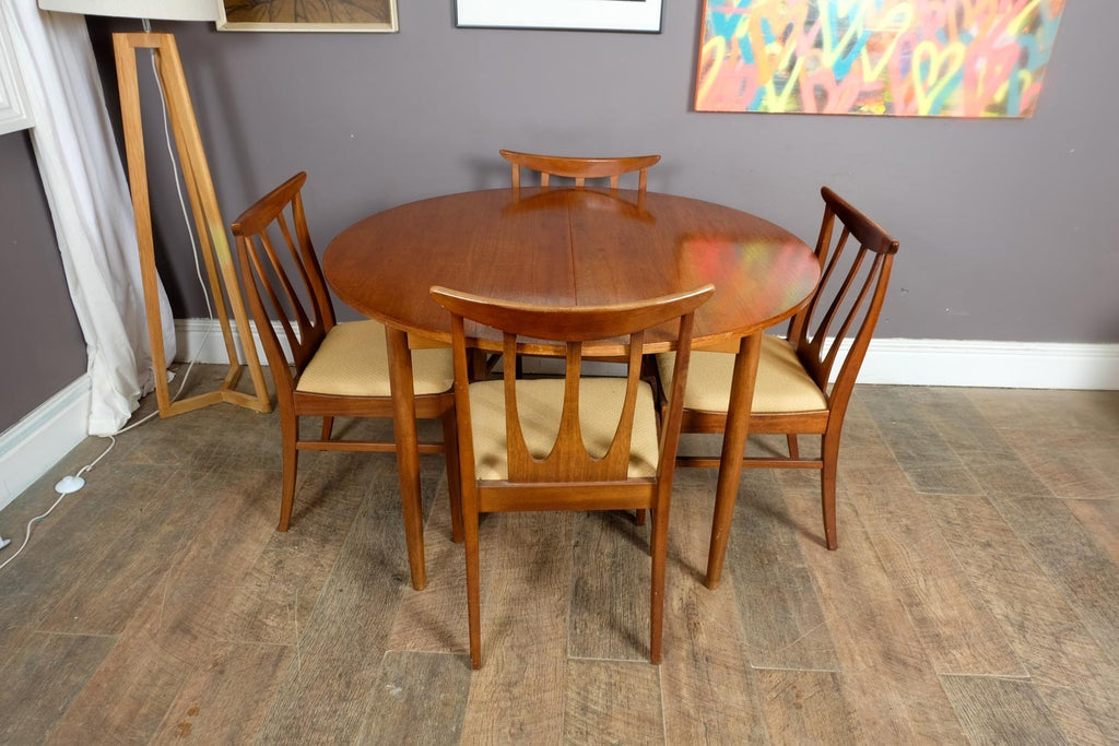 Vintage Retro G Plan Extending Dining Table and 4 Brasilia Chairs