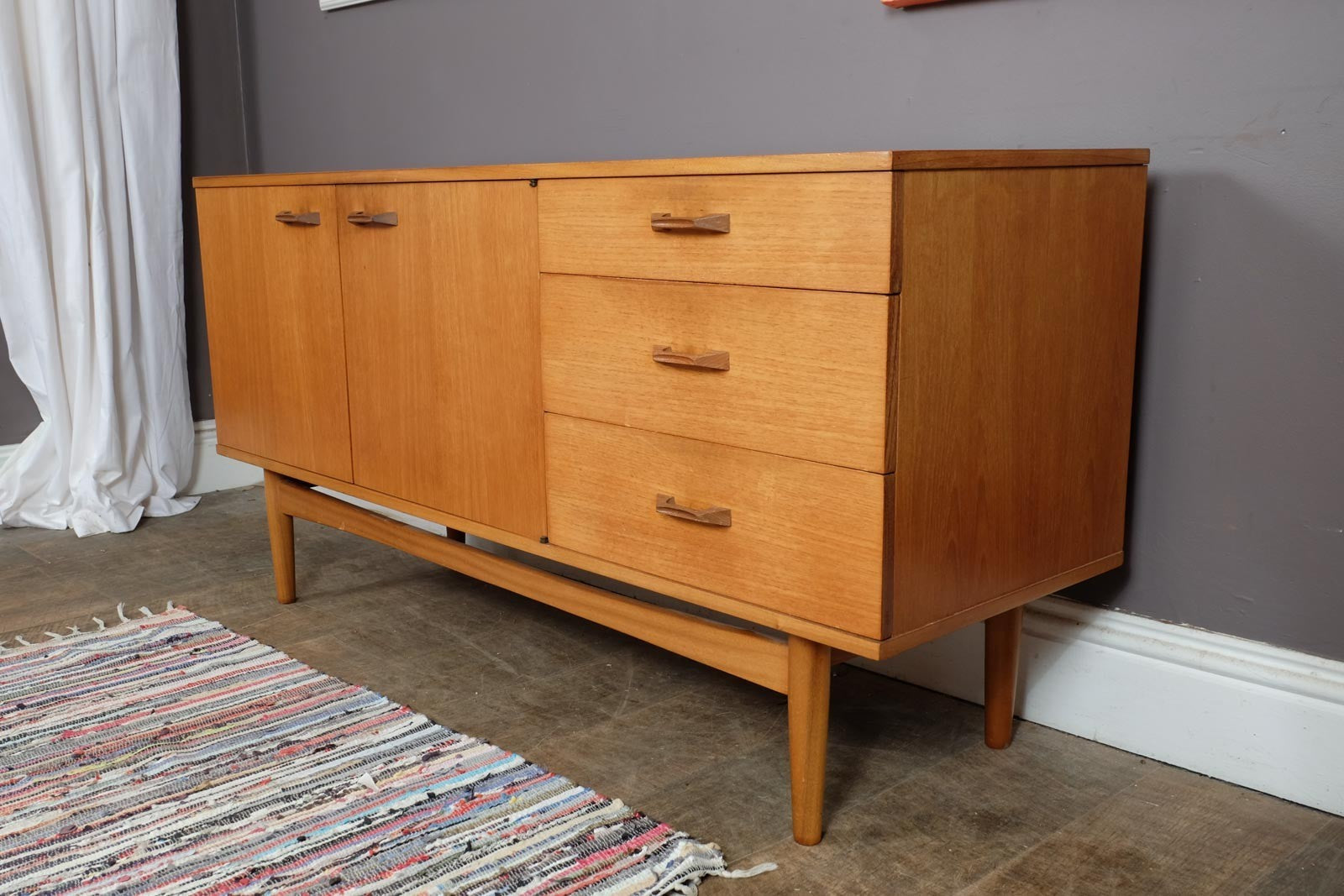 Vintage Retro Small Mid Century Teak Sideboard