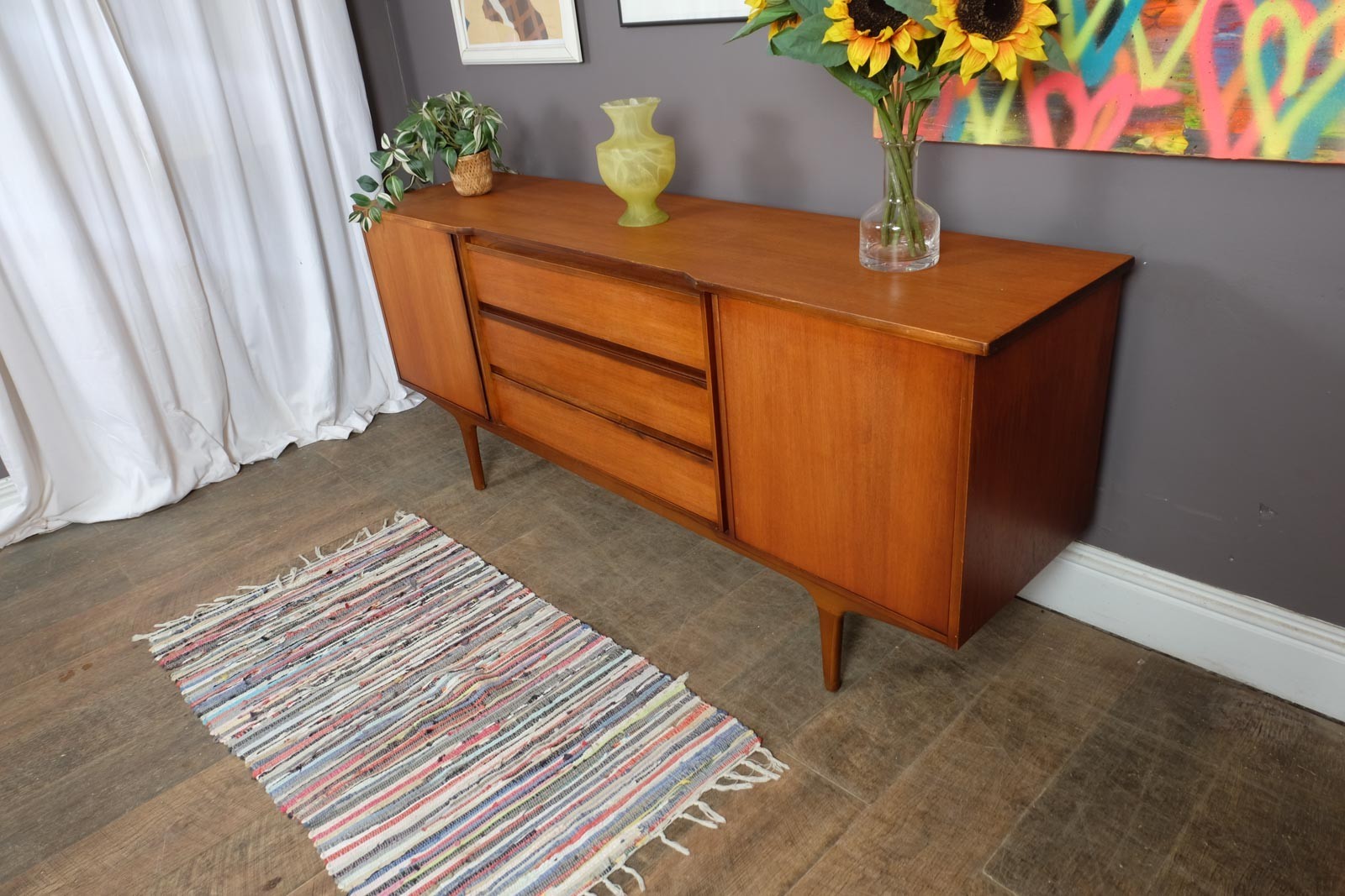 Vintage Retro Mid Century Scandi Style Sideboard by Nathan