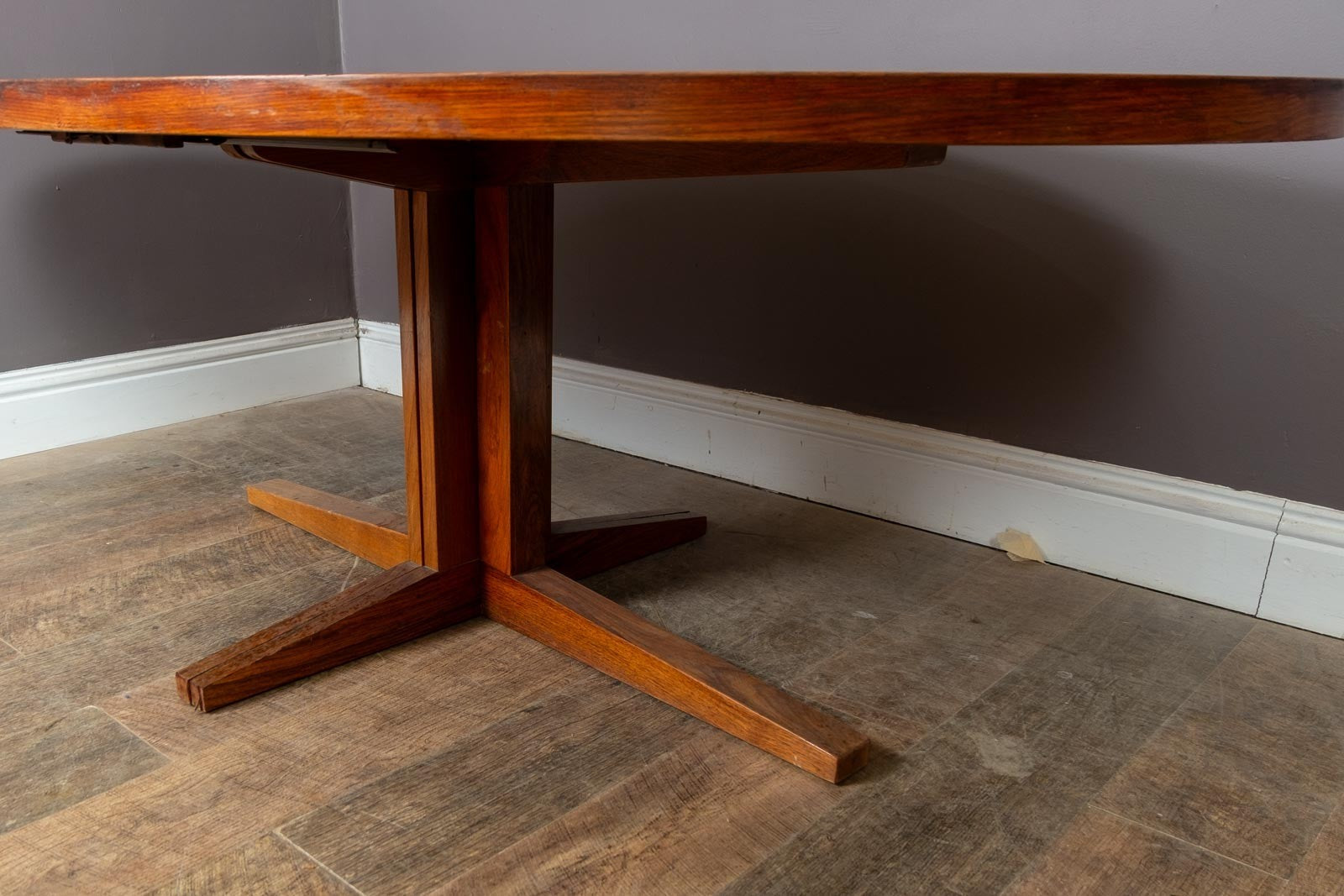 Vintage Large Danish RosewoodDining Table by John Mortensen for Heltborg Mobler