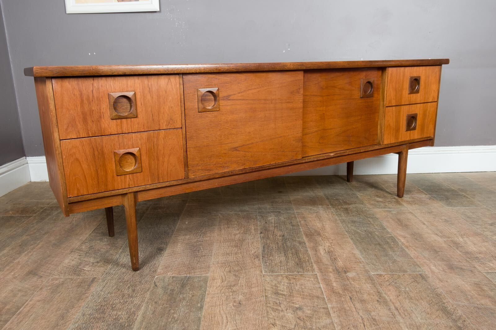 Vintage Retro Mid Century Teak Sideboard by Bath Cabinet Makers