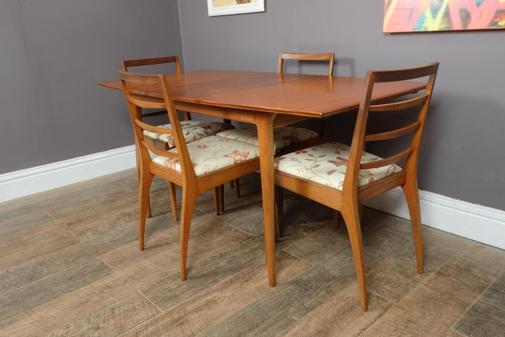 Vintage Retro Mid Century Teak DIning Table and 4 chairs by McIntosh