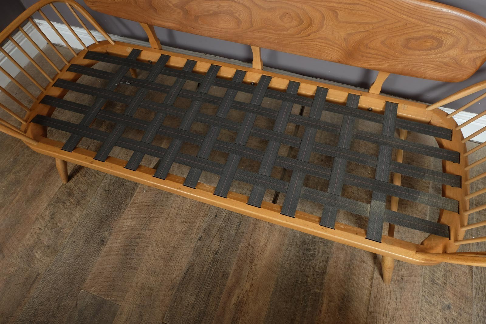 Vintage Retro Ercol Light Elm Studio Couch Day Bed