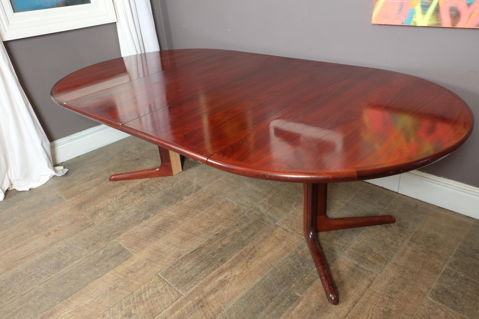 Vintage Retro Danish Rosewood Extending Dining Table