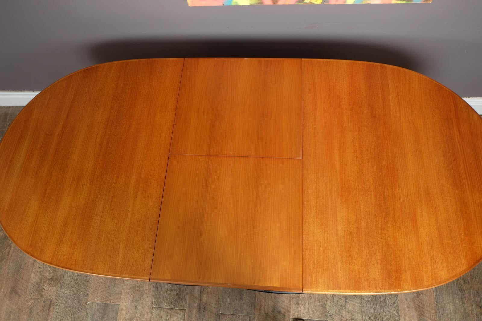Vintage Retro Mcintosh Teak Oval Dining Table and 4 Tuck Under Chairs