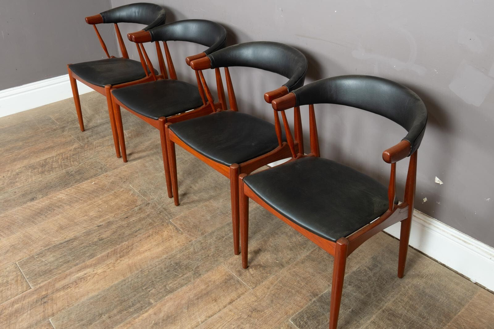 Set of 4 Teak Johannes Andersen BA113 Dining Chairs