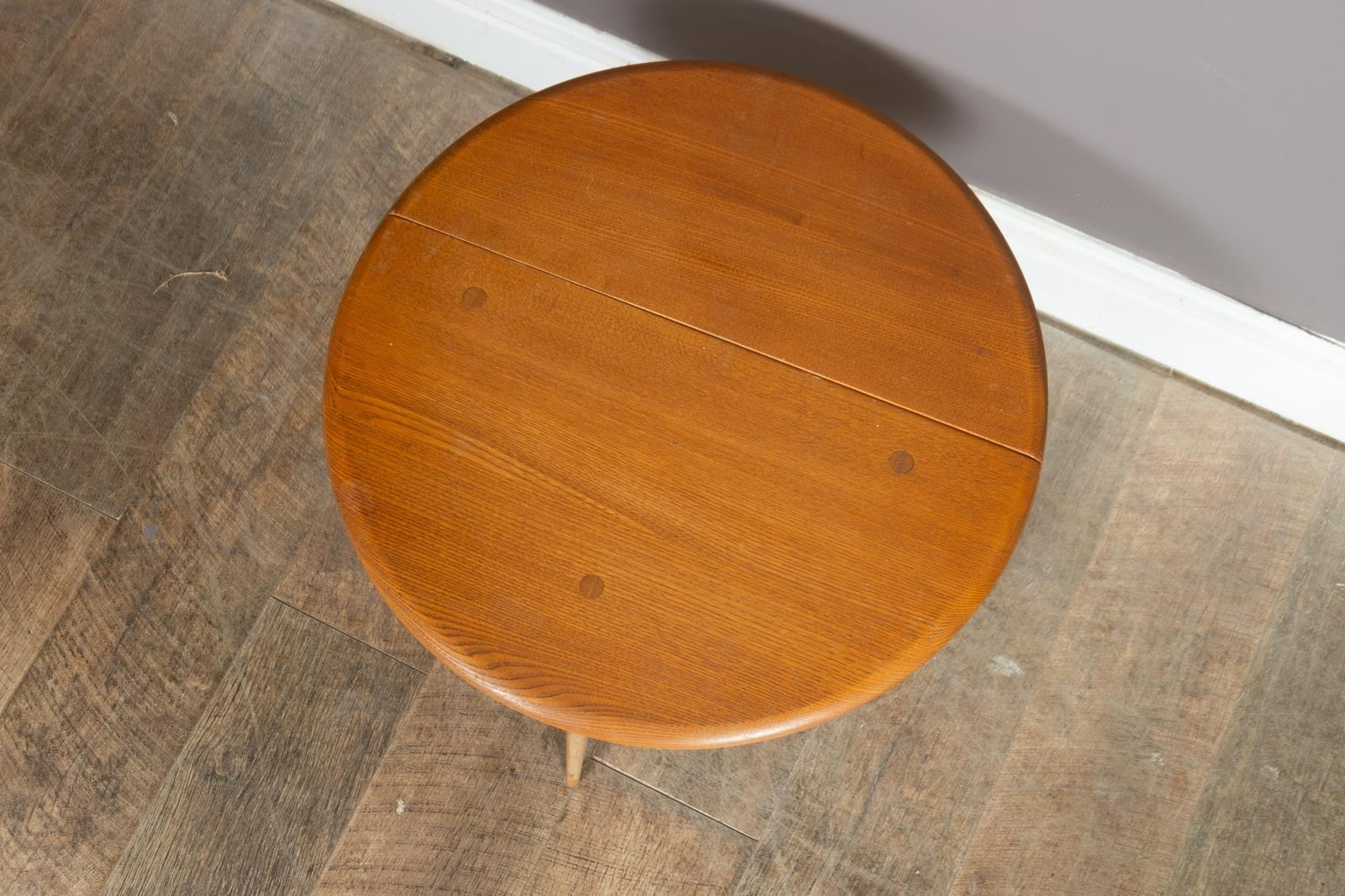 Vintage Ercol Light Elm Drop Leaf Side Table