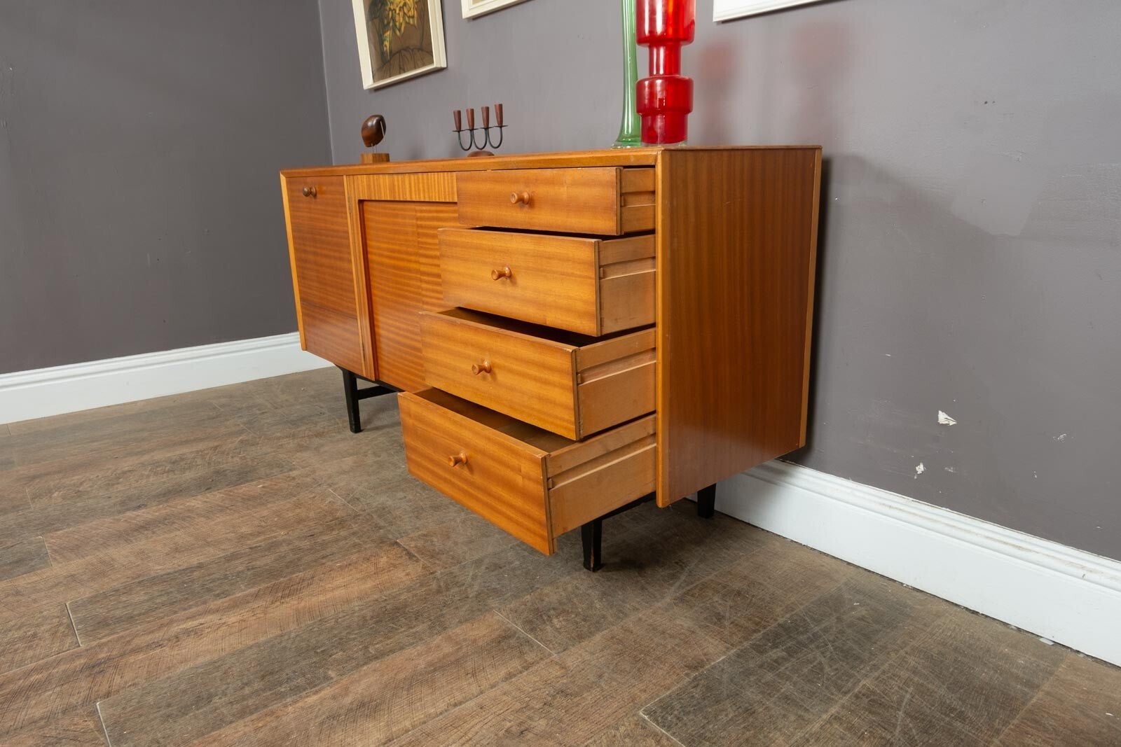 Vintage Mid Century Light Teak Sideboard by C.W.S. Ltd