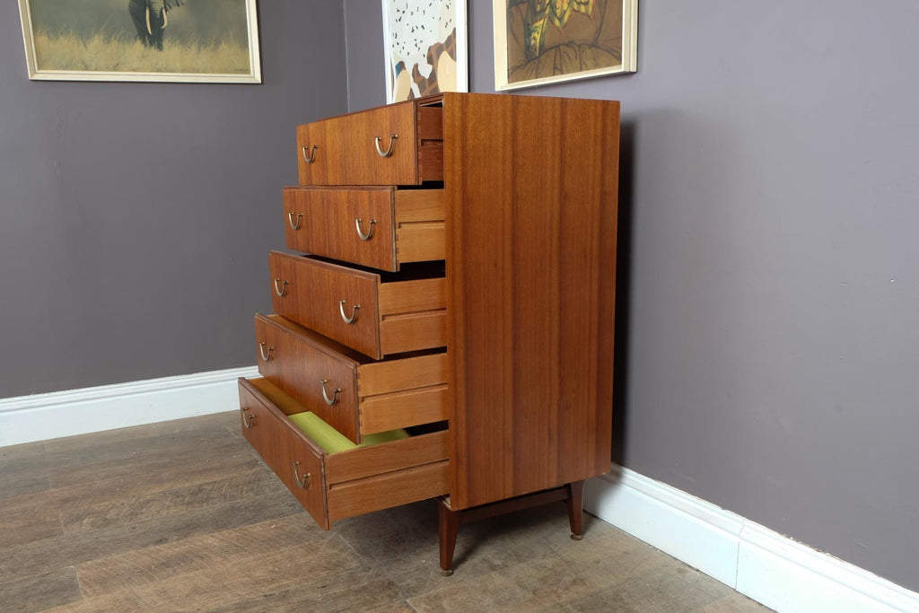 Vintage Retro Mid Century Teak Chest of Drawers by Meredew