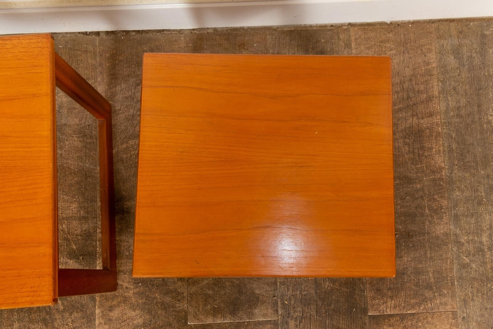 Vintage Retro Pair of Teak Nesting Tables