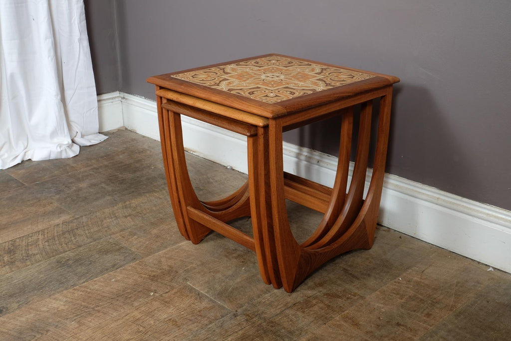 Vintage Retro Mid Century  Tiled nest of Tables