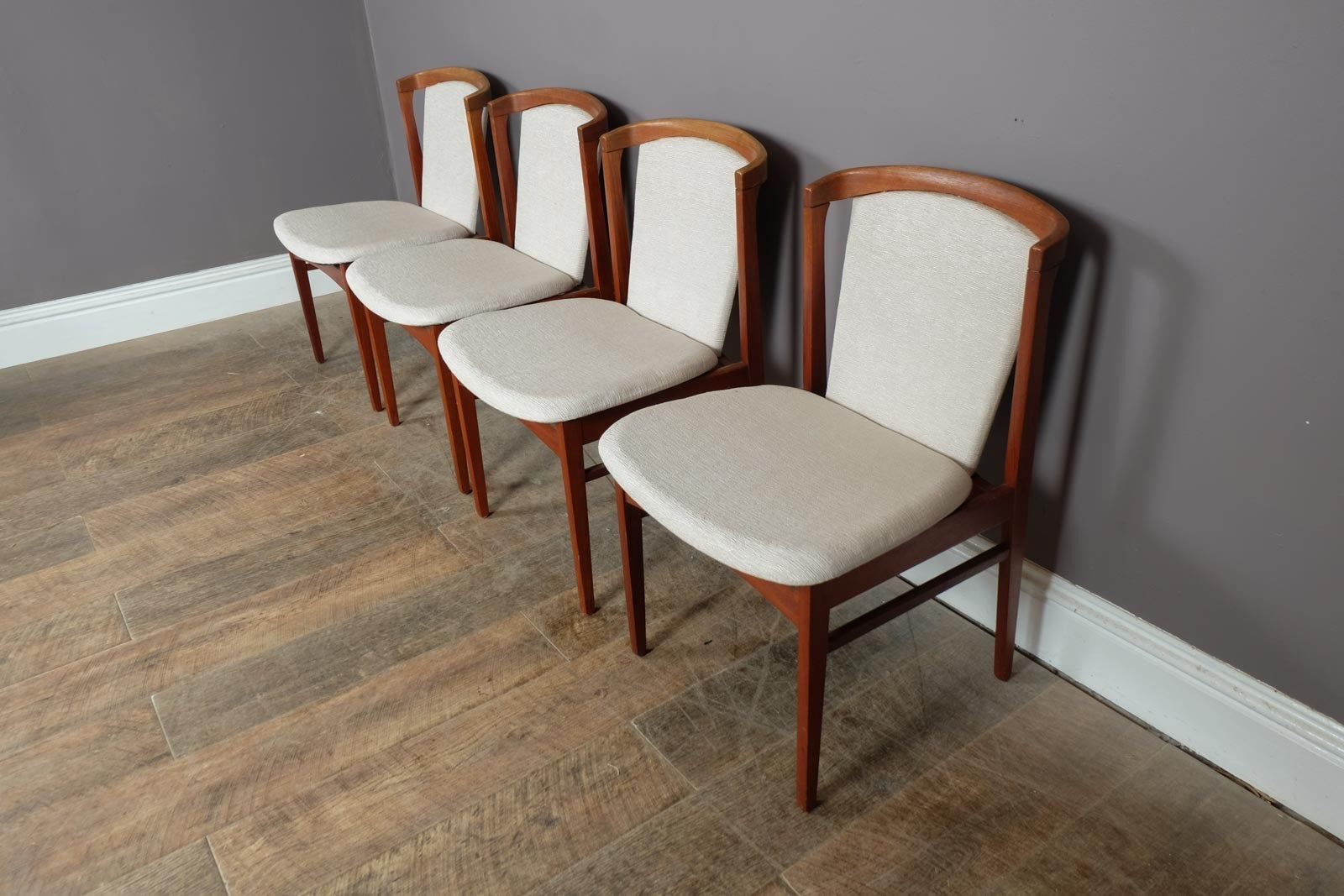 Vintage Retro Set of 4 Teak Erik Buch Orum Mobler Dining Chairs