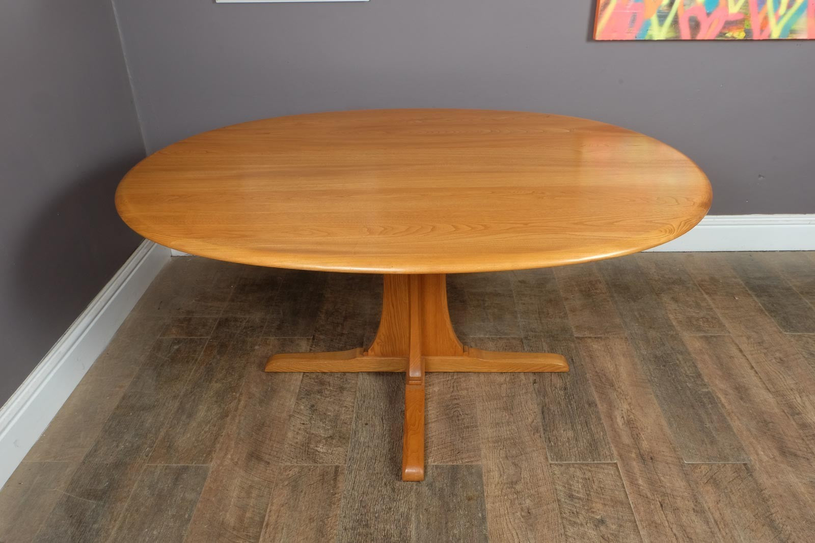 Ercol Light Elm Southwold Oval Dining Table - Model 883