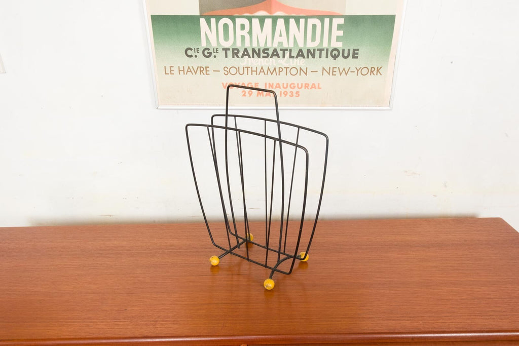 Vintage Retro 1950s-1960s Atomic Sputnik Magazine Rack