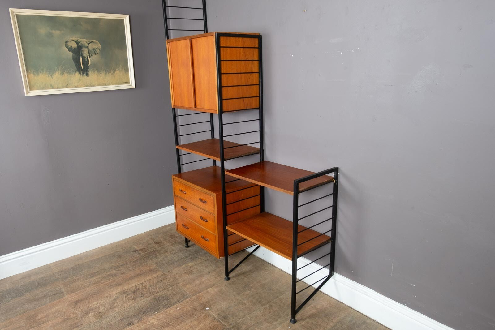 Vintage Teak Staples Ladderax - 2 Bays