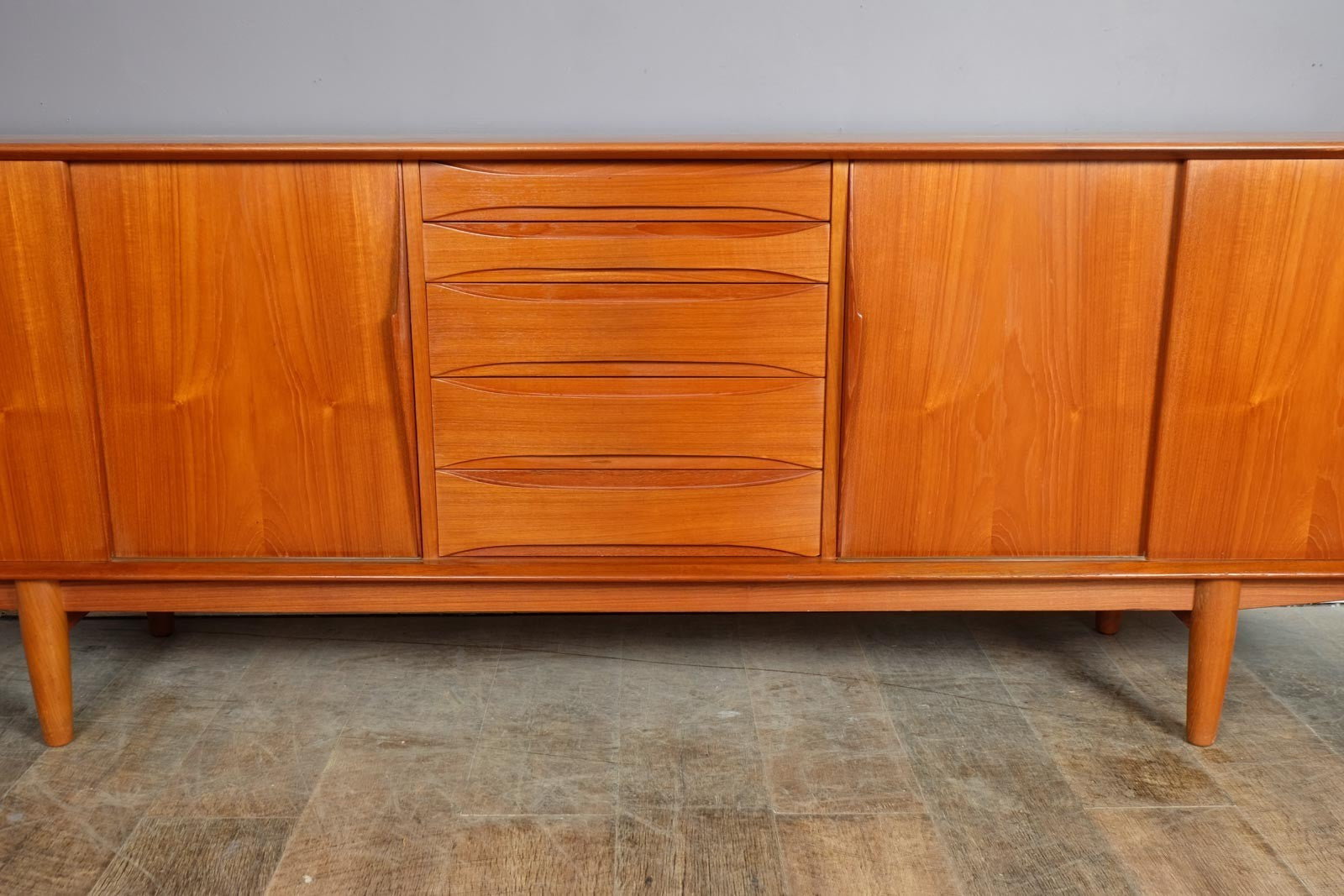 Vintage Large Danish Teak Sideboard by Dyrlund