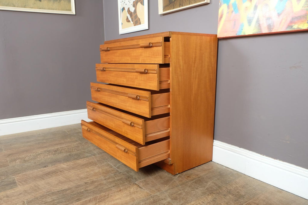 Vintage Retro Mid Century Teak Chest of Drawers by William Lawrence
