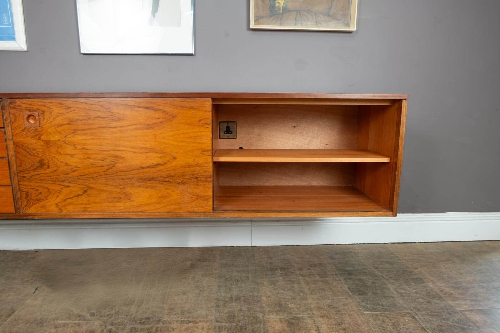 Vintage Retro Archie Shine Rosewood Wall Mounted Dorrington Sideboard
