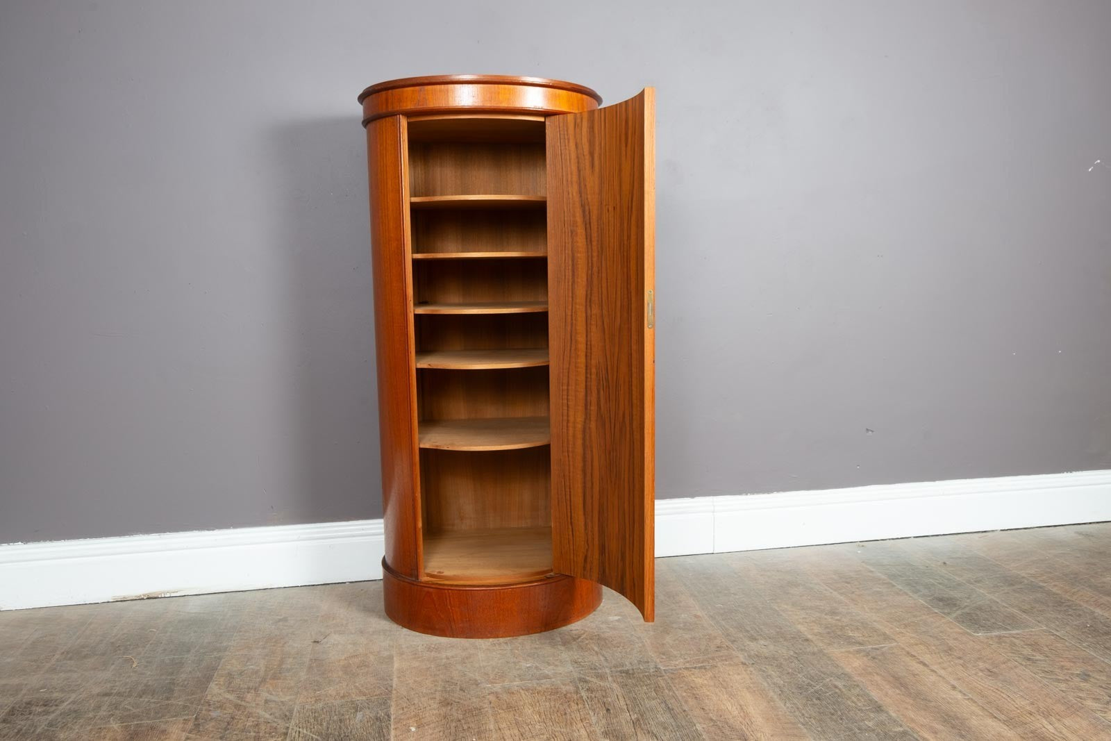 Vintage Danish Mid Century Circular Drinks Bar Cabinet by Johannes Sorth