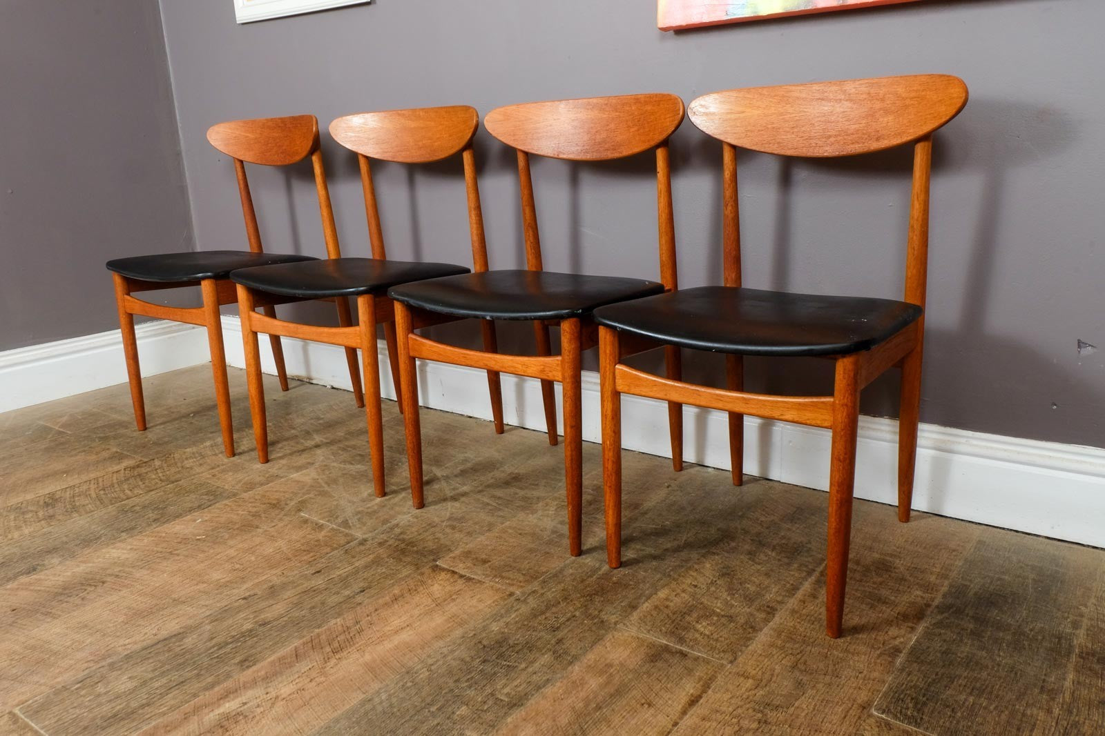 Vintage Small Danish Teak Extending Dining Table and 4 Chairs