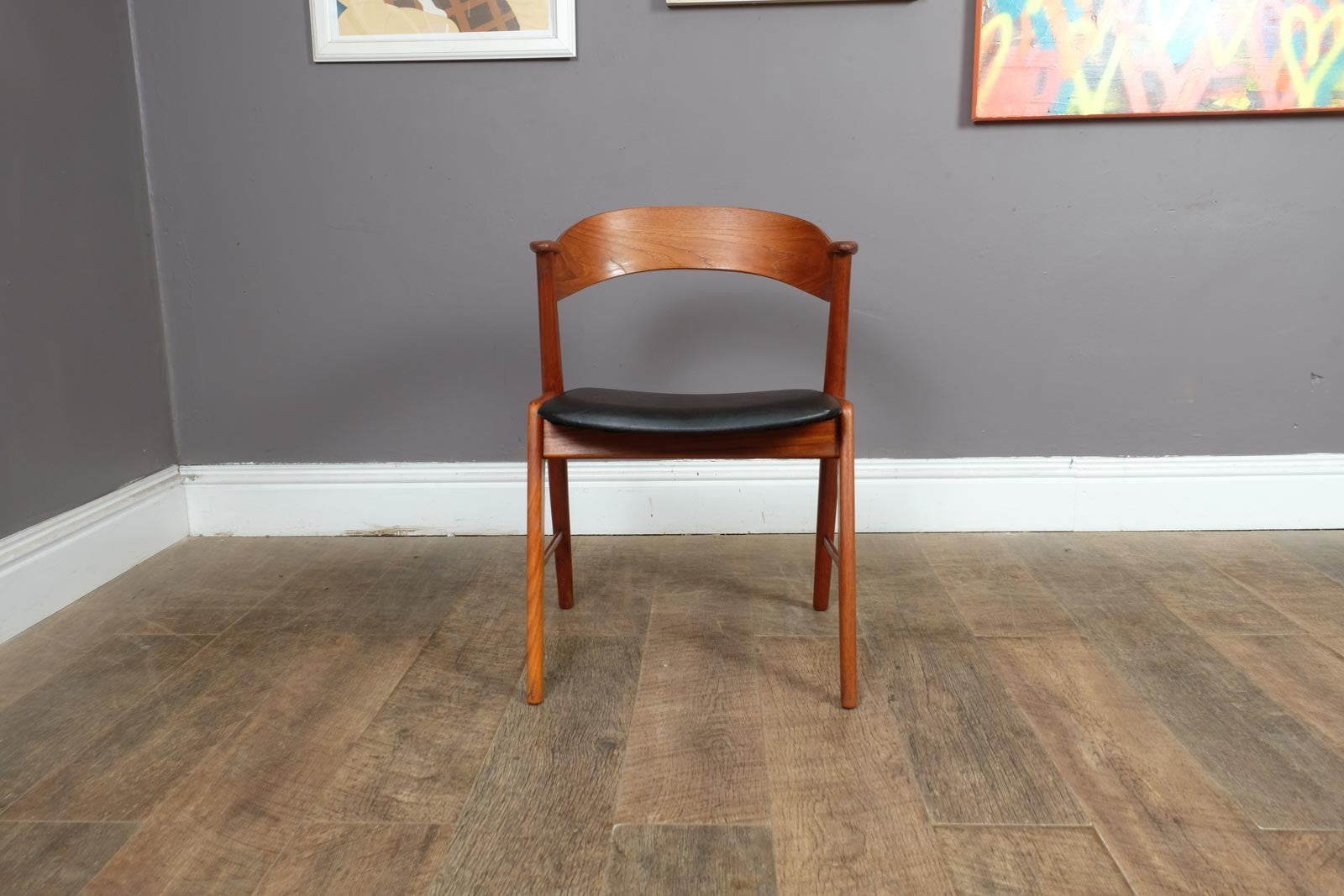 Set of 4 Vintage Danish Model 32 Teak Dining Chairs by Kai Kristiansen