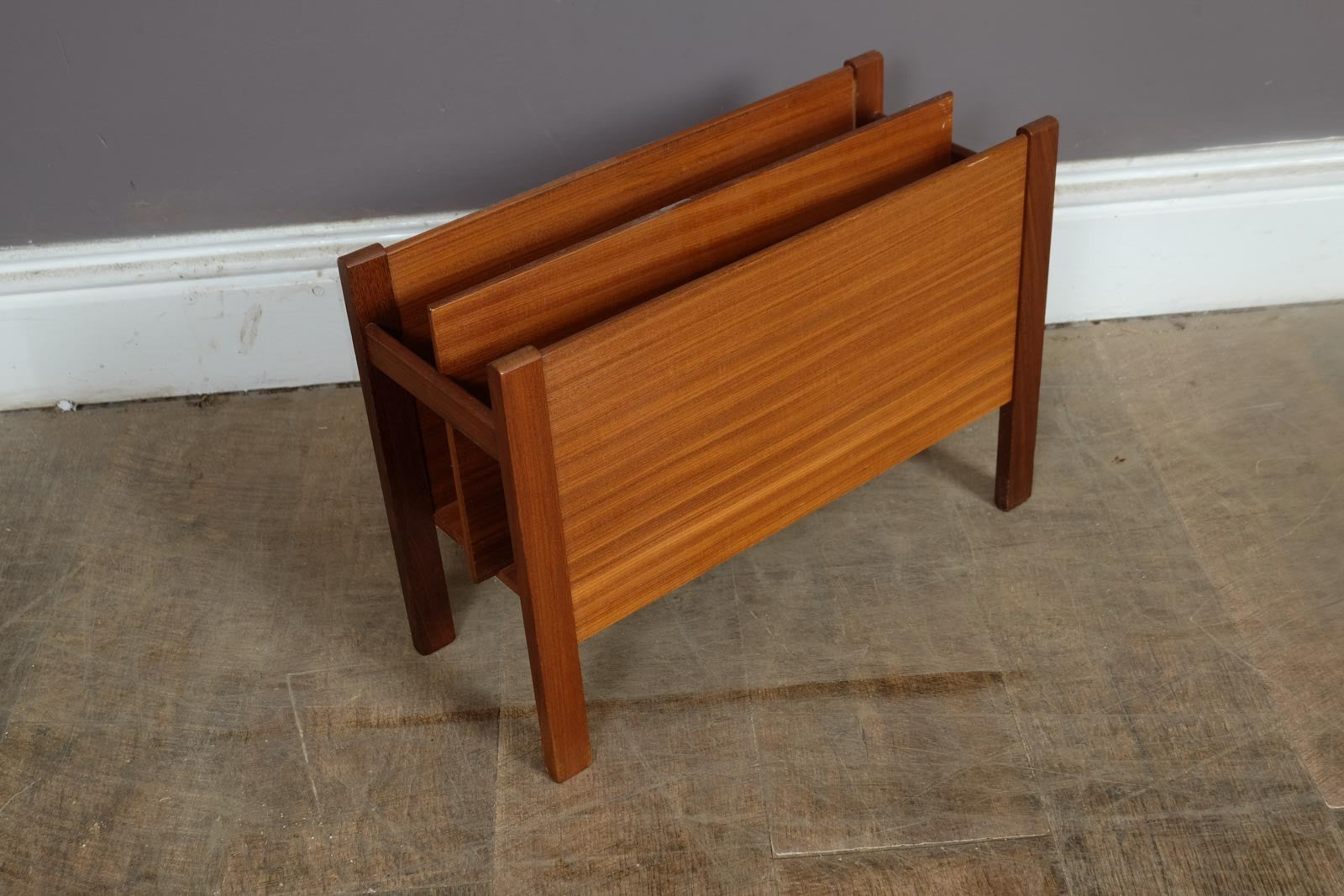 Vintage Retro Mid Century Afrormosia Magazine Rack by Richard Hornby