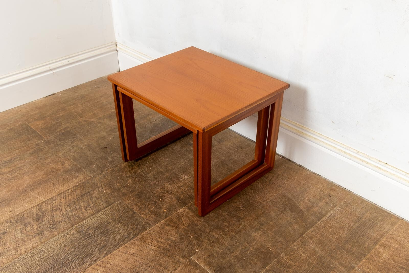 Vintage Retro Pair of Teak Nesting Tables