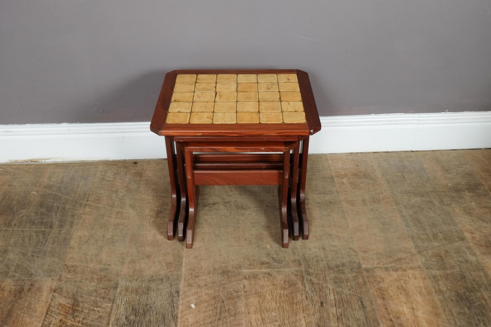 Vintage Retro G Plan Nest of 3 Tiled Tables