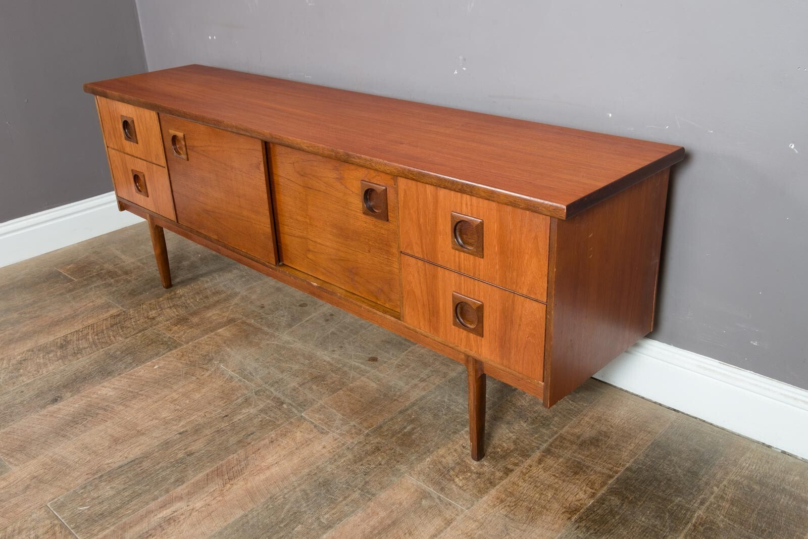 Vintage Retro Mid Century Teak Sideboard by Bath Cabinet Makers