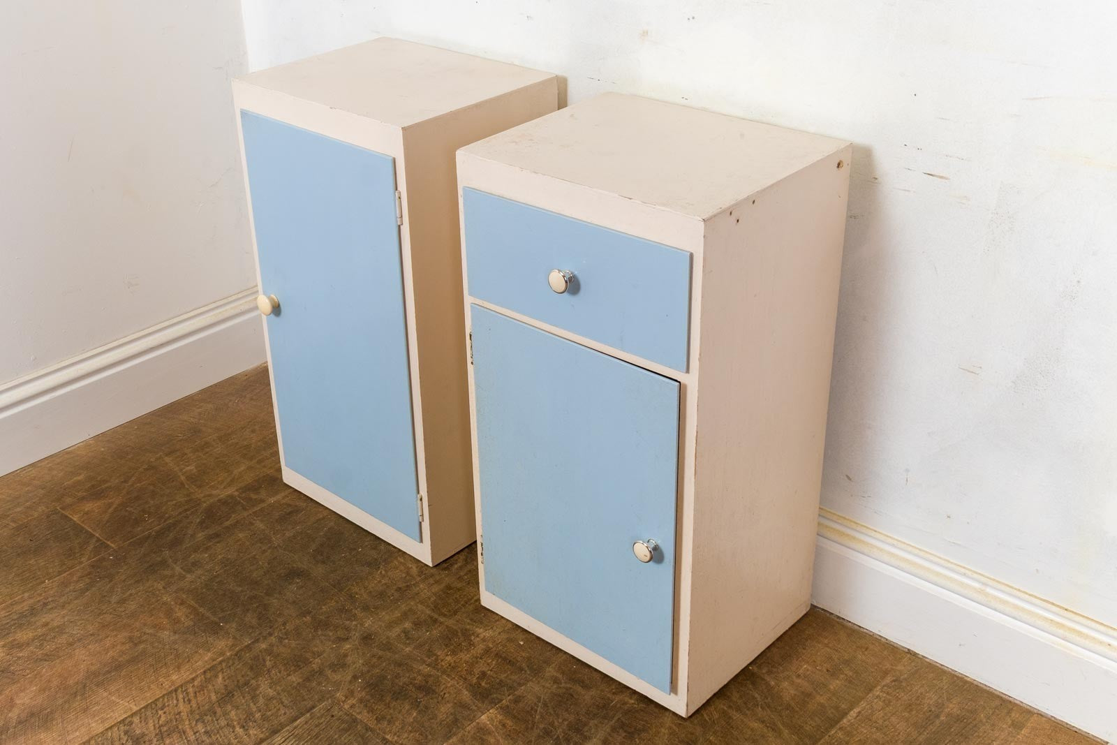 Vintage Retro 1950s Bedside Cabinets / Kitchen Units