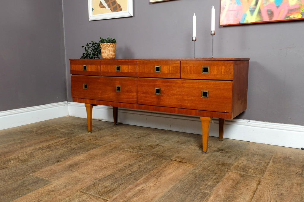 Vintage Retro Teak Chest of Drawers Sideboard