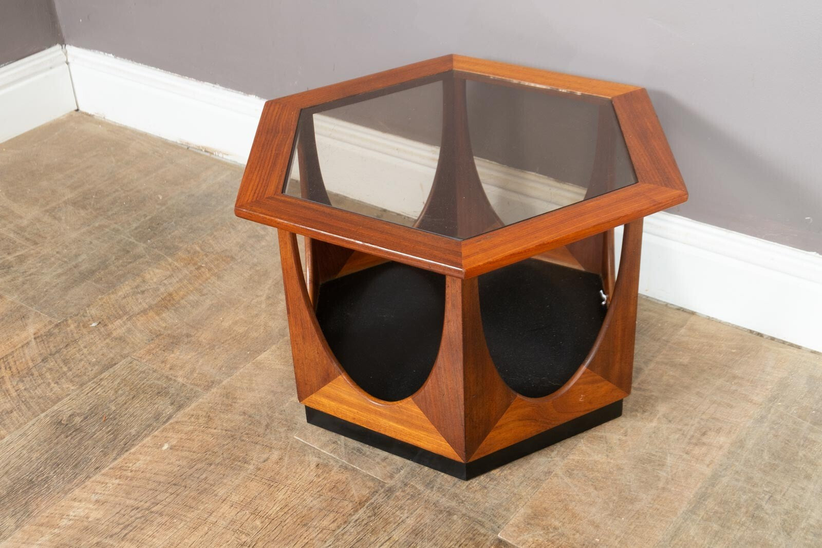 Vintage Mid Century Teak and Glass Brasilia Coffee Table by G Plan