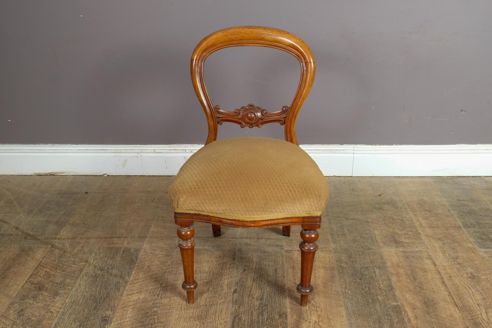 Vintage Pair of Antique Victorian Balloon Back Chairs