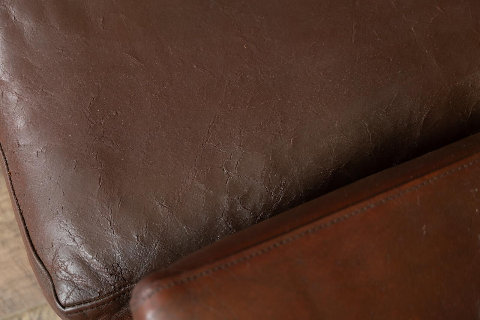 Vintage Georg Thams Vejen Brown Leather Sofa