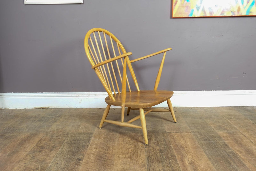 Vintage Retro Ercol Light Elm Windsor Arm Chair Model 305