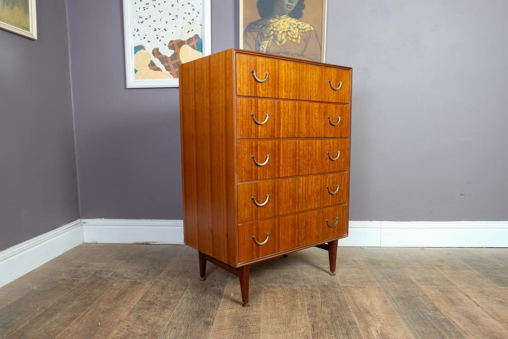 Vintage Retro Mid Century Teak Chest of Drawers by Meredew
