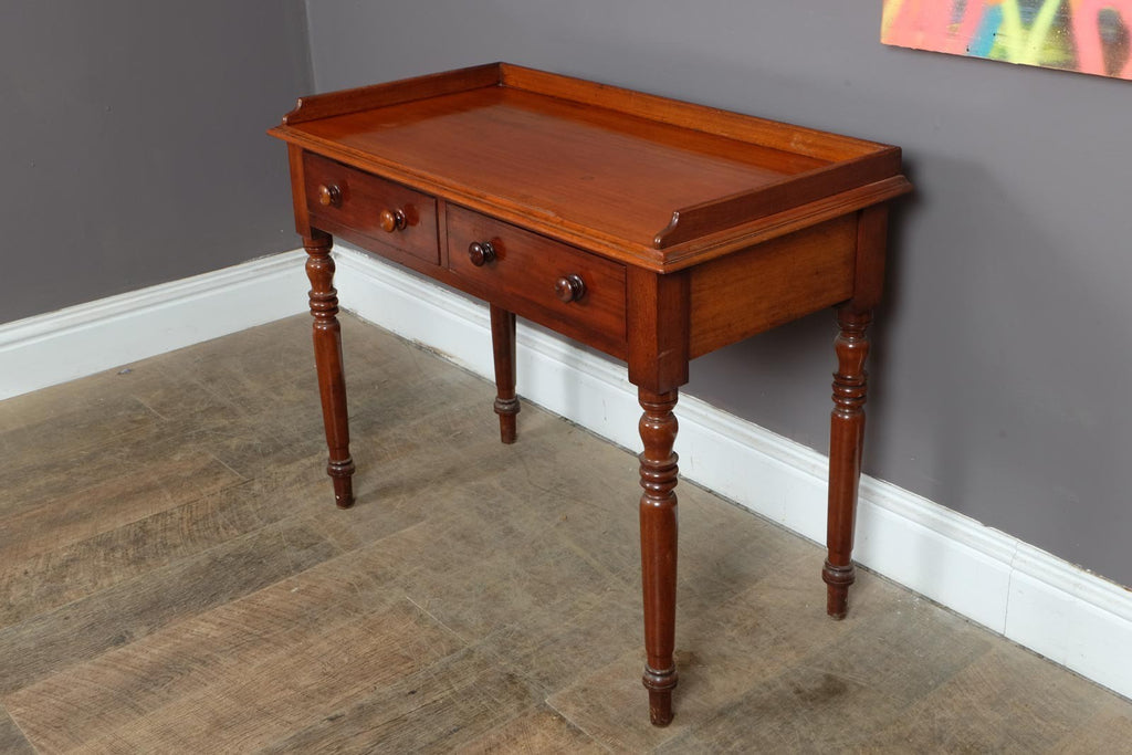 Vintage Retro Victorian Mahogany Writing Desk Console Table