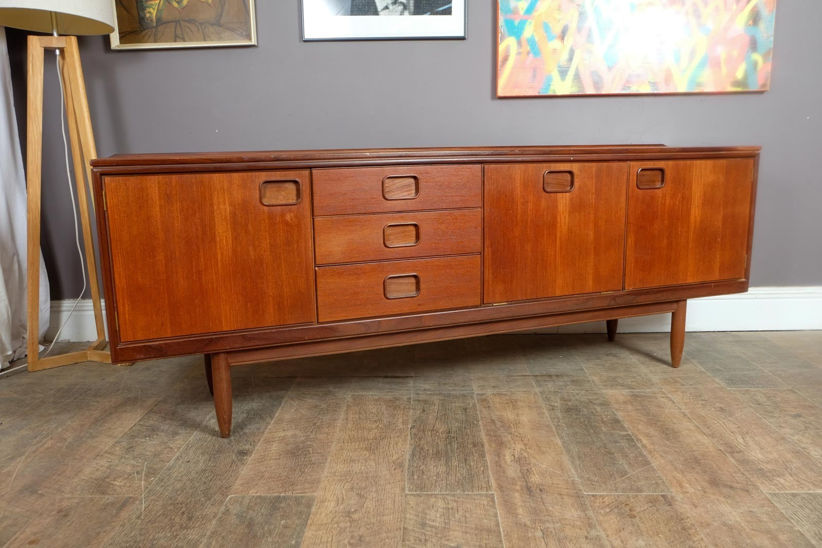 Vintage Retro Large Teak Sideboard by William Lawrence