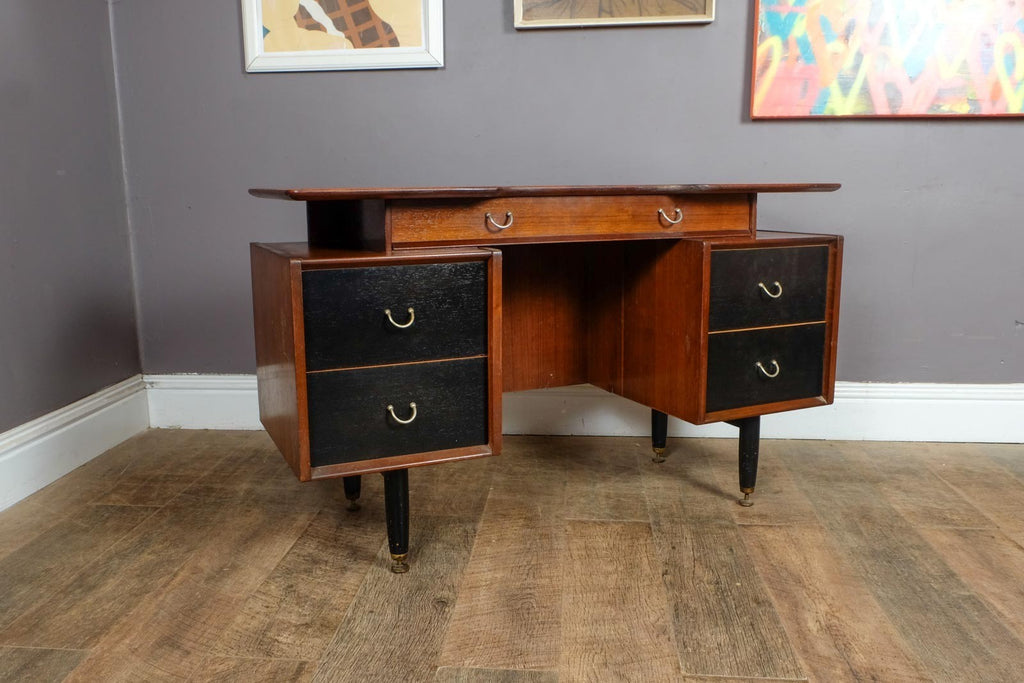 Vintage Retro G Plan Librenza Tola and Black Dressing Table Desk