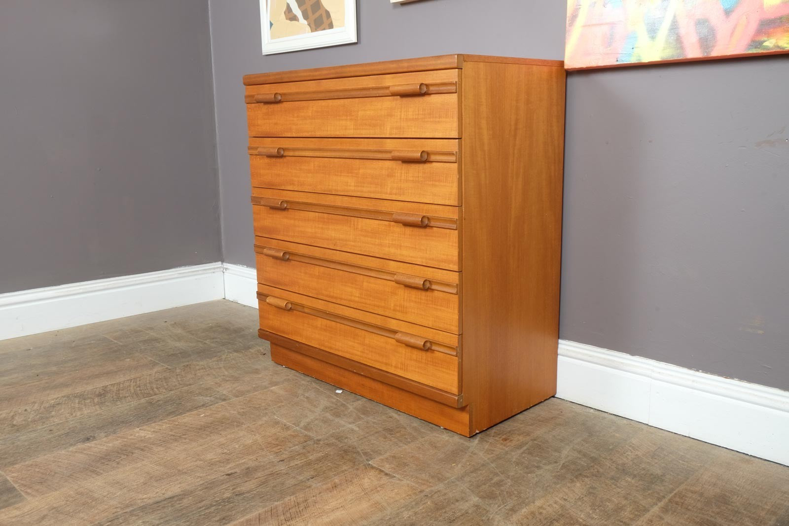 Vintage Retro Mid Century Teak Chest of Drawers by William Lawrence