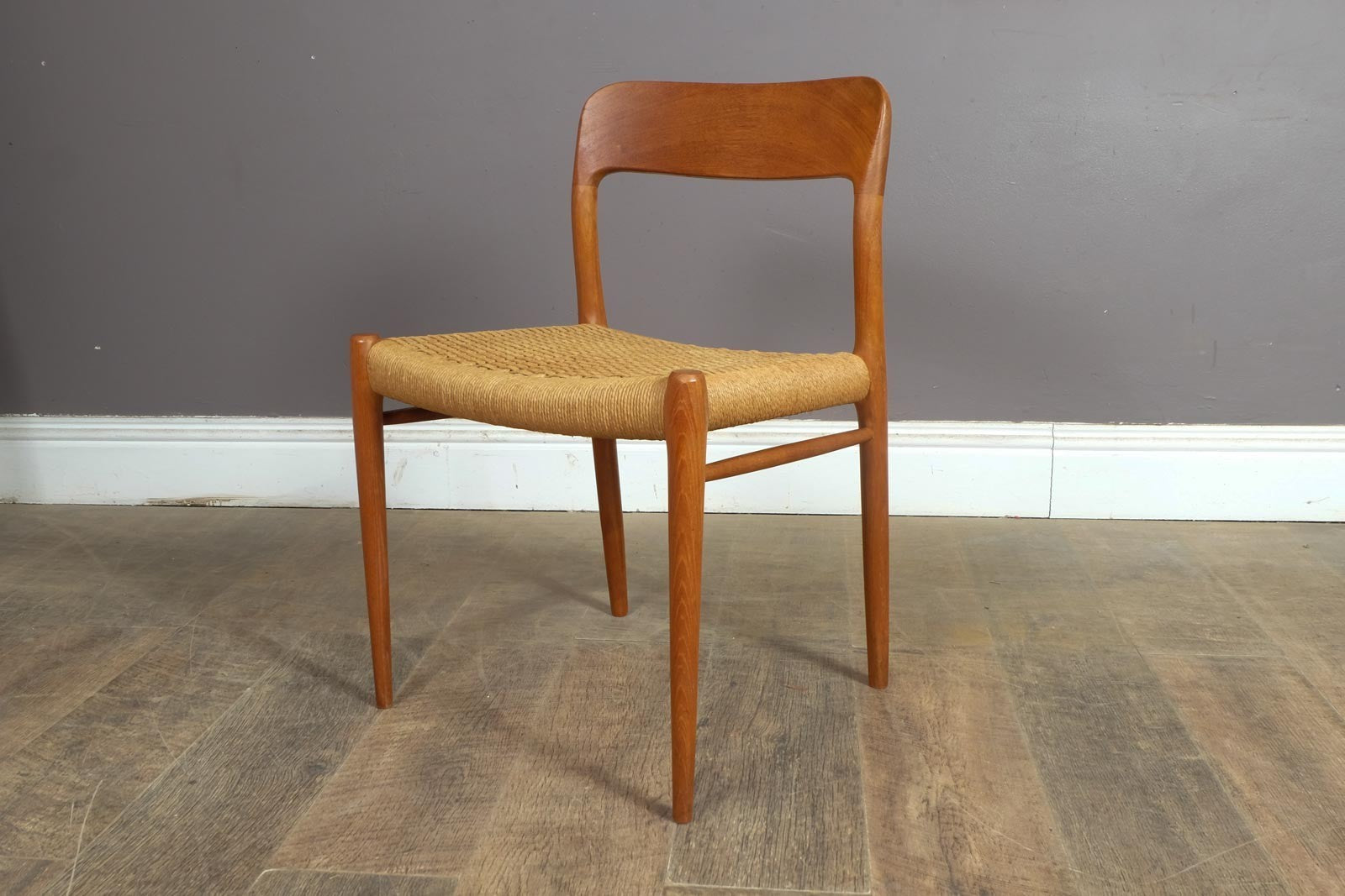 Vintage Model 75 Dining Chair in teak by JL Moller
