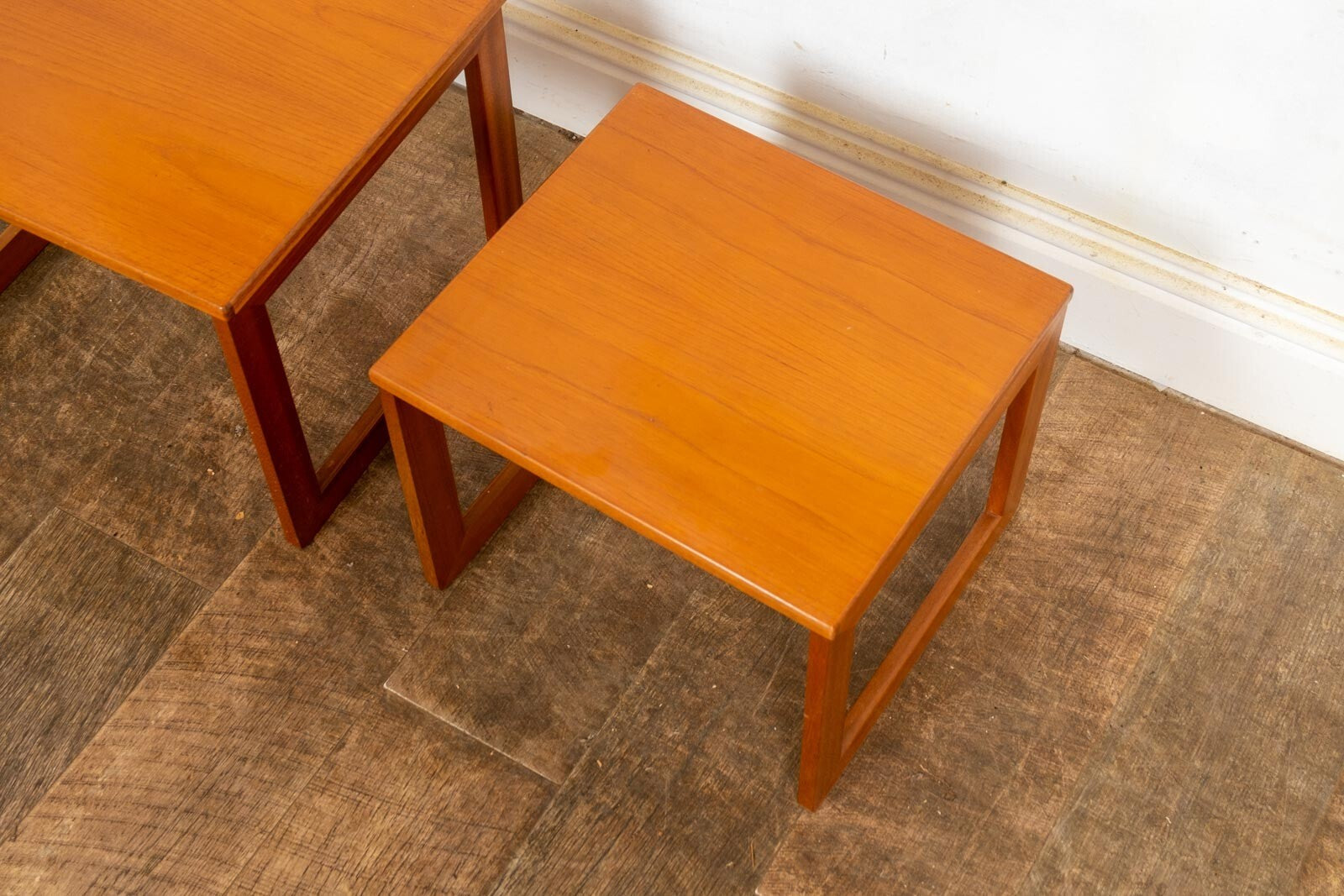 Vintage Retro Pair of Teak Nesting Tables