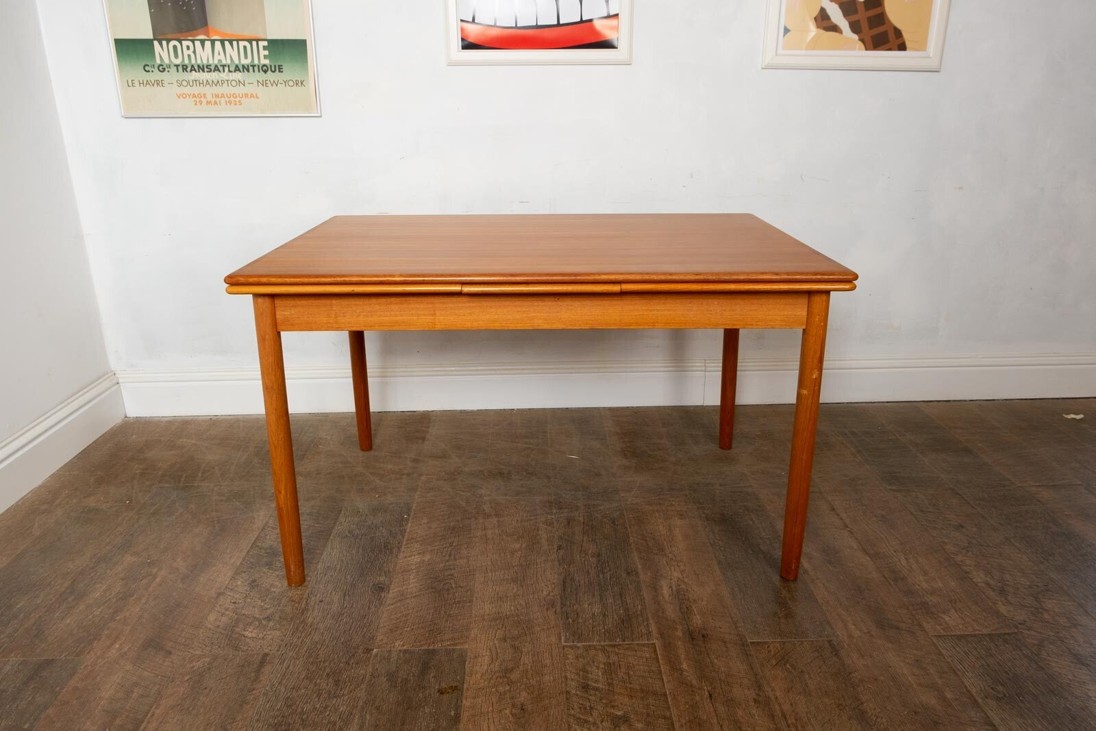 Vintage Retro Danish Teak Extending Dining Table
