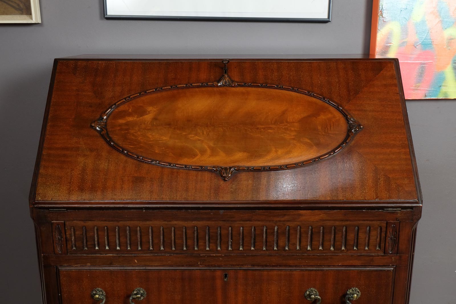 Vintage Retro Antique French Style Secretary Writing Desk Bureau