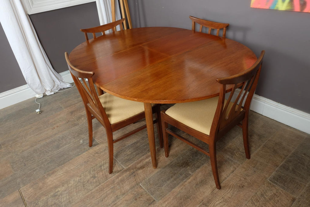 Vintage Retro G Plan Extending Dining Table and 4 Brasilia Chairs
