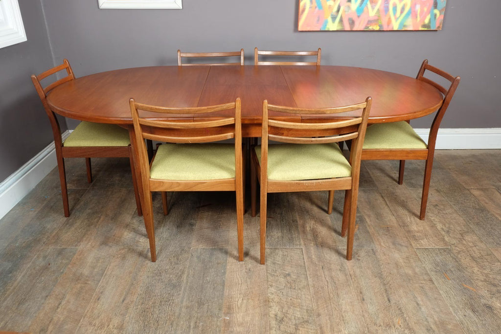 Vintage Retro G Plan Fresco Oval Dining Table and 6 Chairs