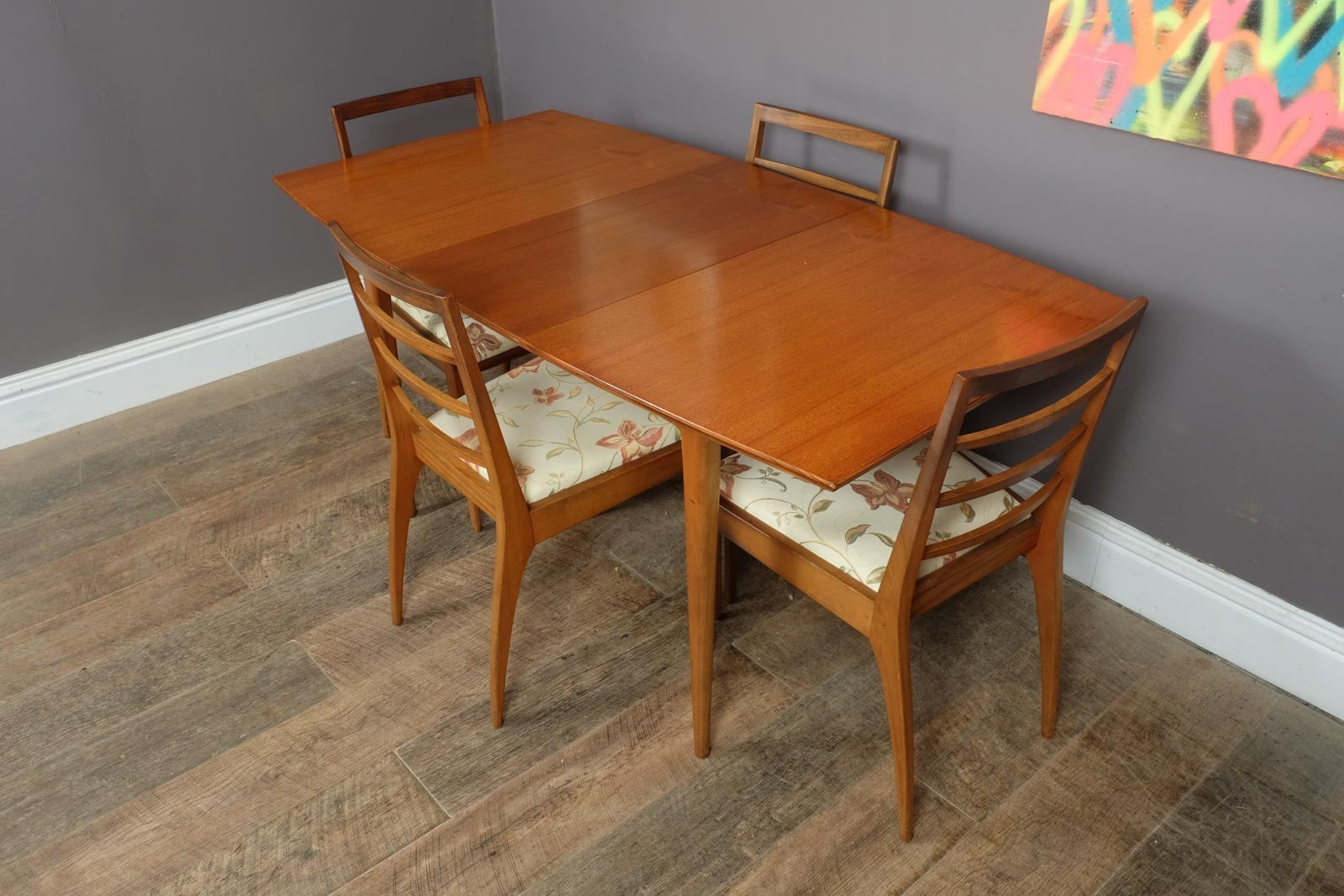 Vintage Retro Mid Century Teak DIning Table and 4 chairs by McIntosh